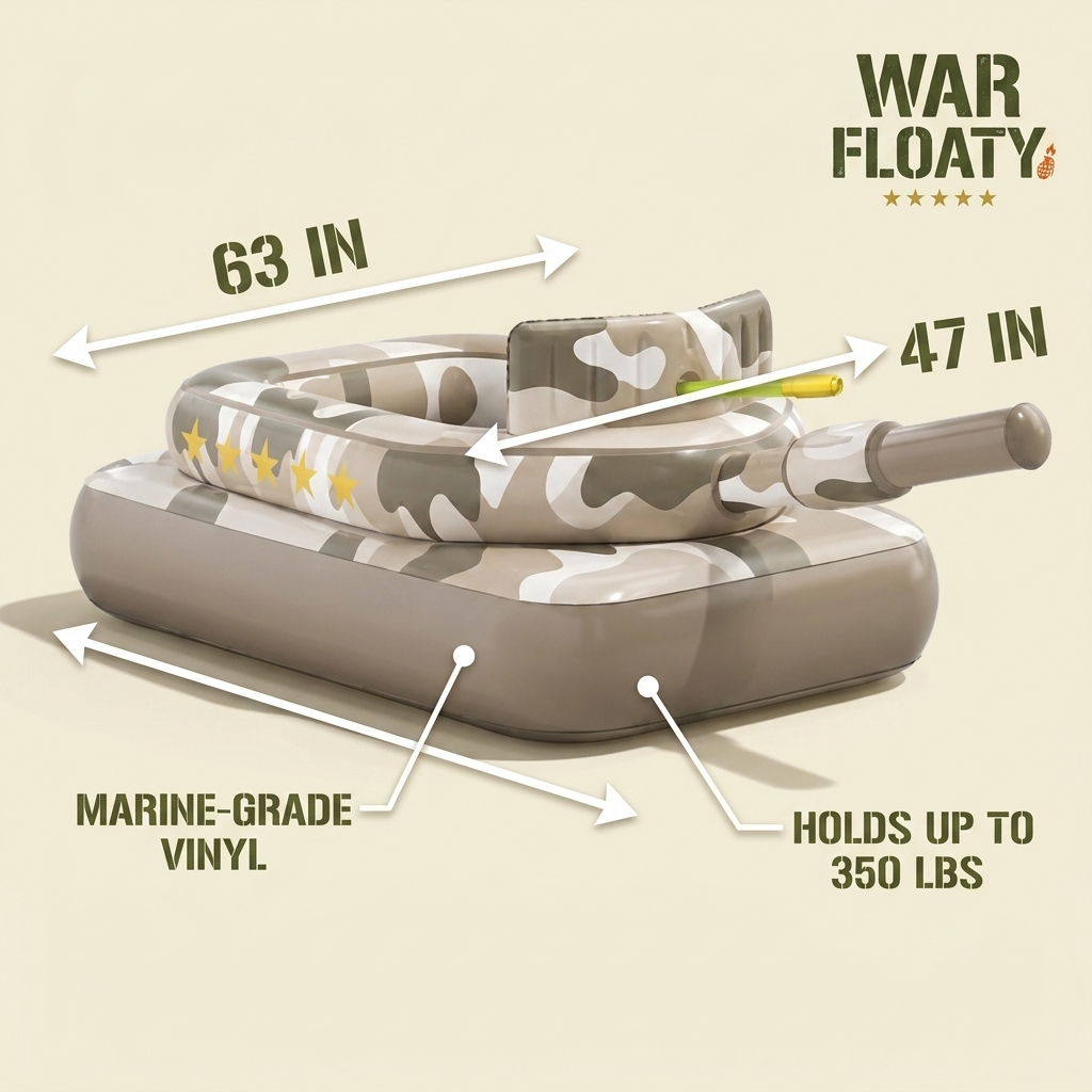 Size and materials — 63 by 47 inches, marine-grade vinyl