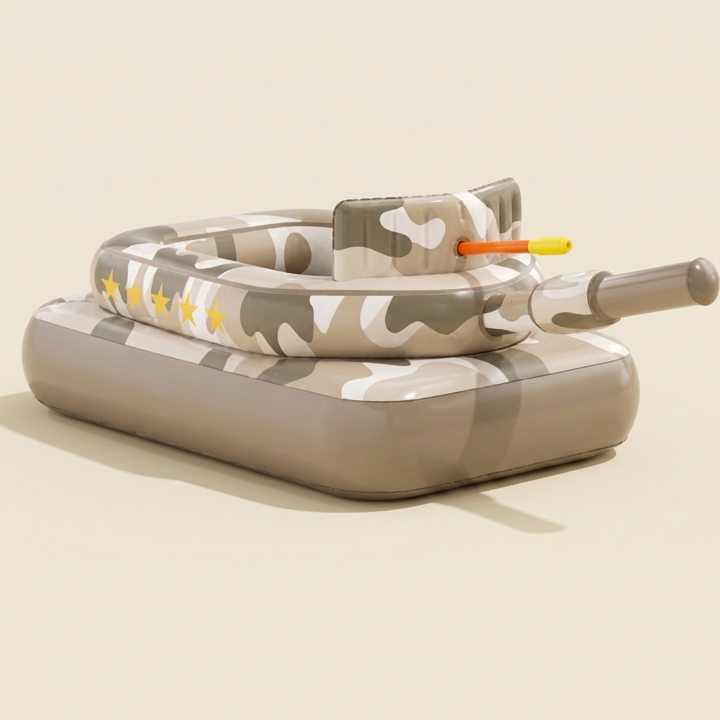 War Floaty Tank — Desert Camo studio shot